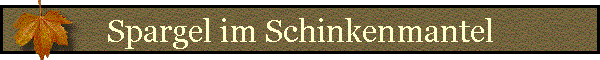 Spargel im Schinkenmantel